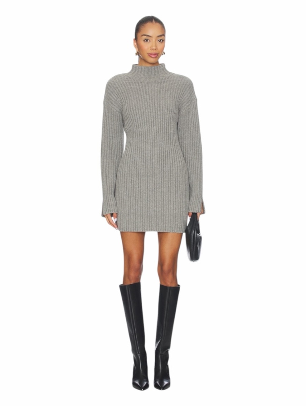 Nwt! Lovers + Friends Heather Grey Cotton-Blend Kora Mini Dress. Size Medium.